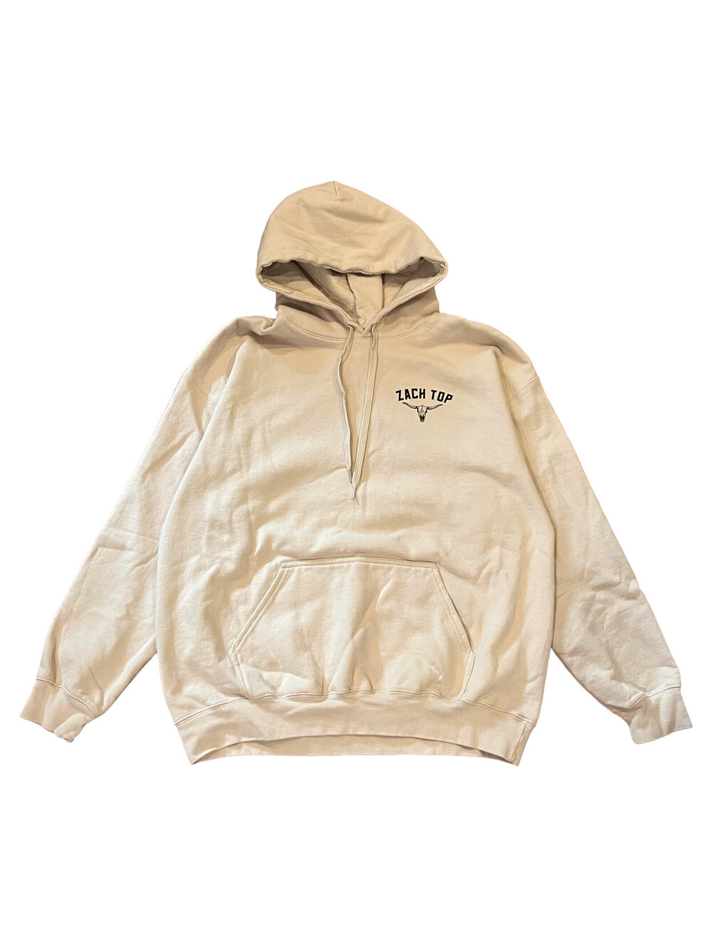 Zach Top Cold Beer Country Music Tour 2025 Sweatshirt Hoodie Large Merch Beige
